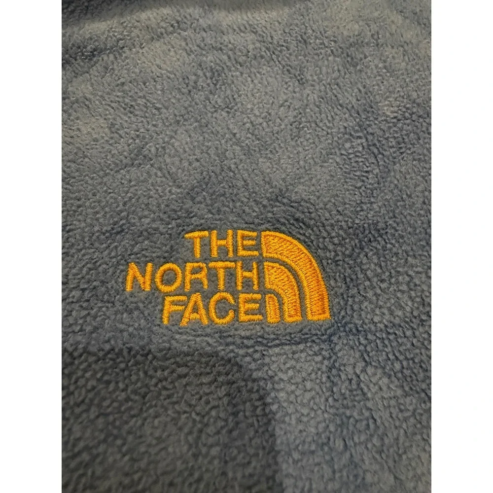 The North Face Fleece Pullover Mens Large Blue TKA 100 Quarter Zip Logo